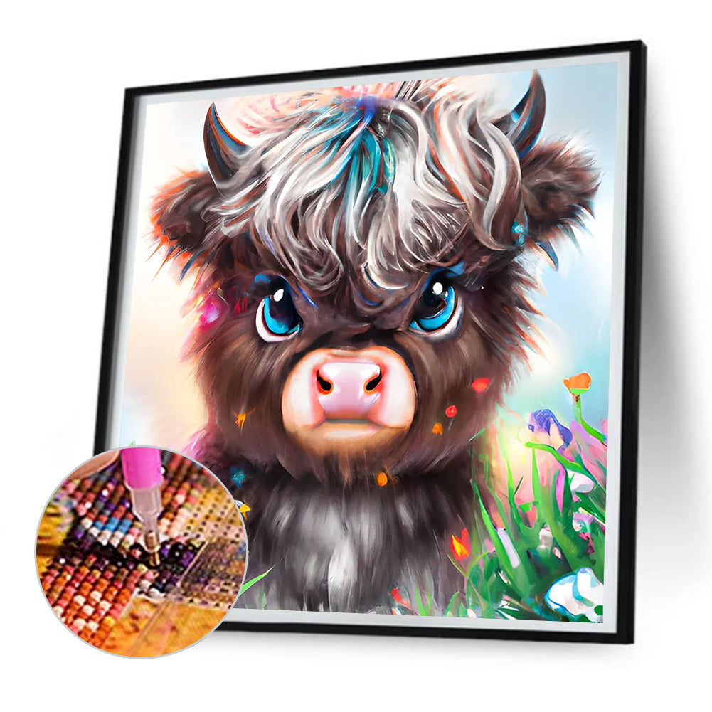 Cute Yak - Full Round Drill Diamond Painting 30*30CM