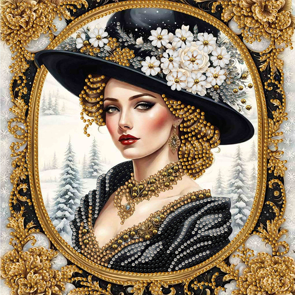 Noble Lady - Special Shaped Drill Diamond Painting 30*30CM