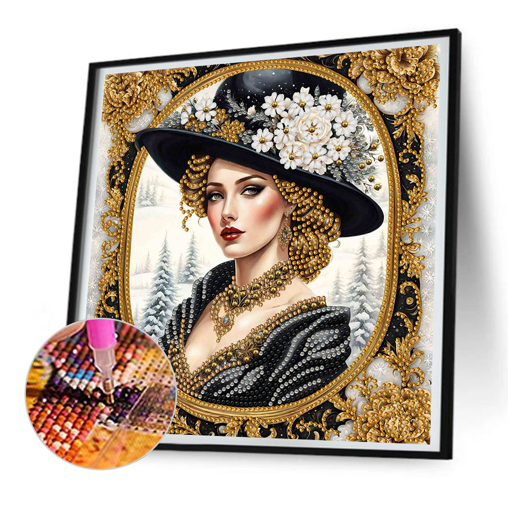 Noble Lady - Special Shaped Drill Diamond Painting 30*30CM