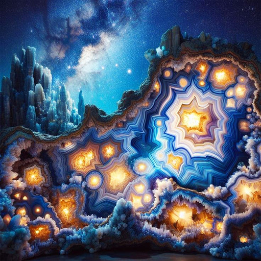 Cosmic Galaxy Cave - Full Round Drill Diamond Painting 30*30CM