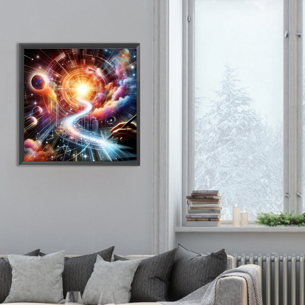 Cosmic Galaxy - Full Round Drill Diamond Painting 30*30CM