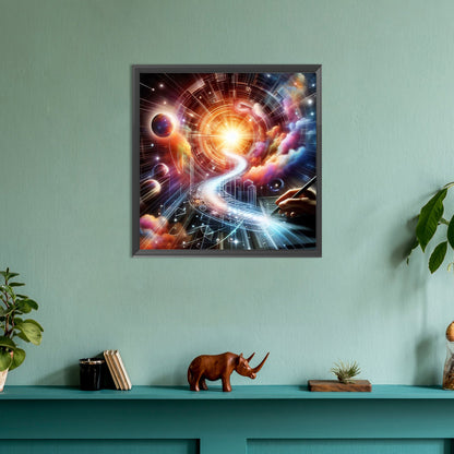 Cosmic Galaxy - Full Round Drill Diamond Painting 30*30CM