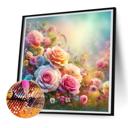Roses - Full Round Drill Diamond Painting 30*30CM