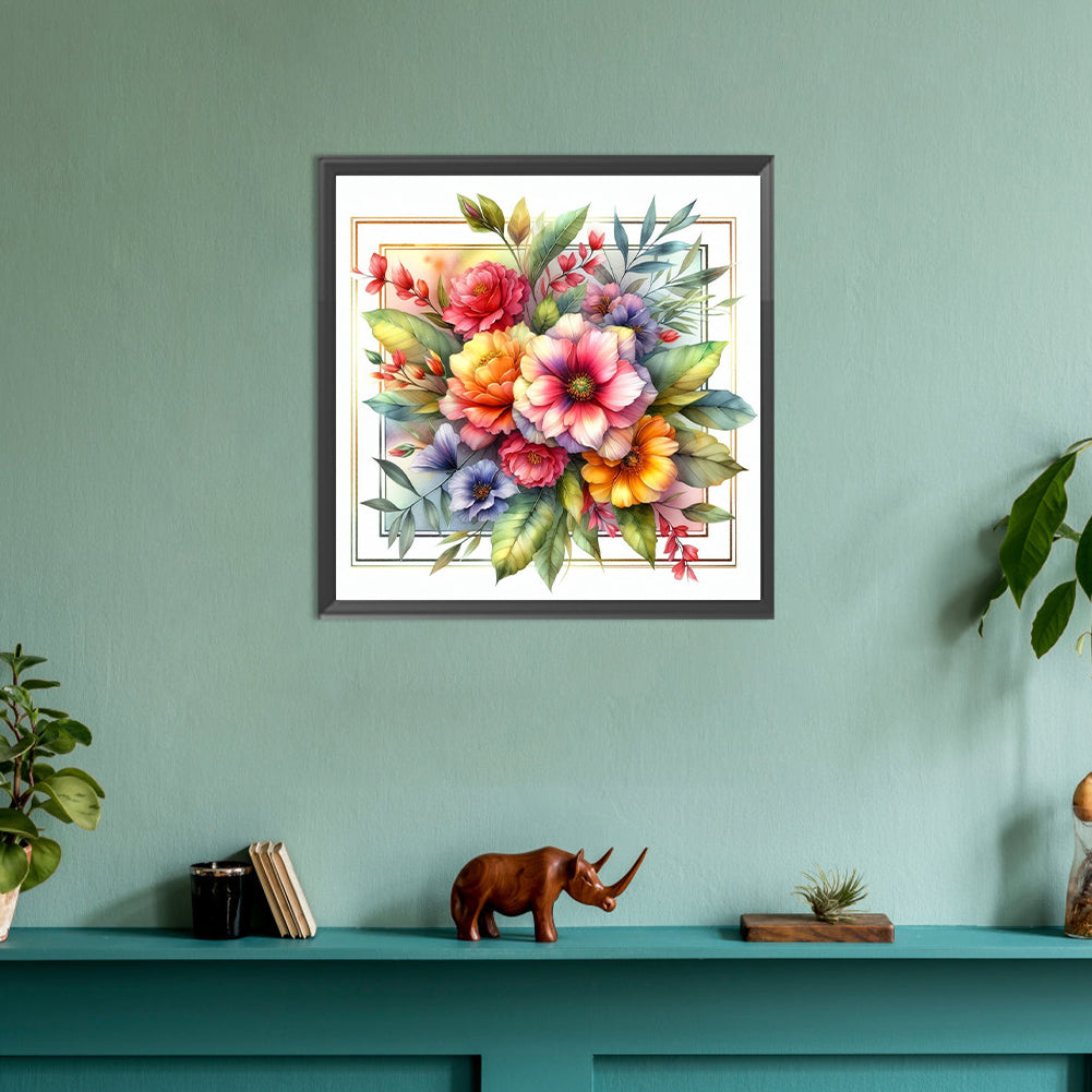 Flowers Overflowing The Frame - Full Round Drill Diamond Painting 30*30CM