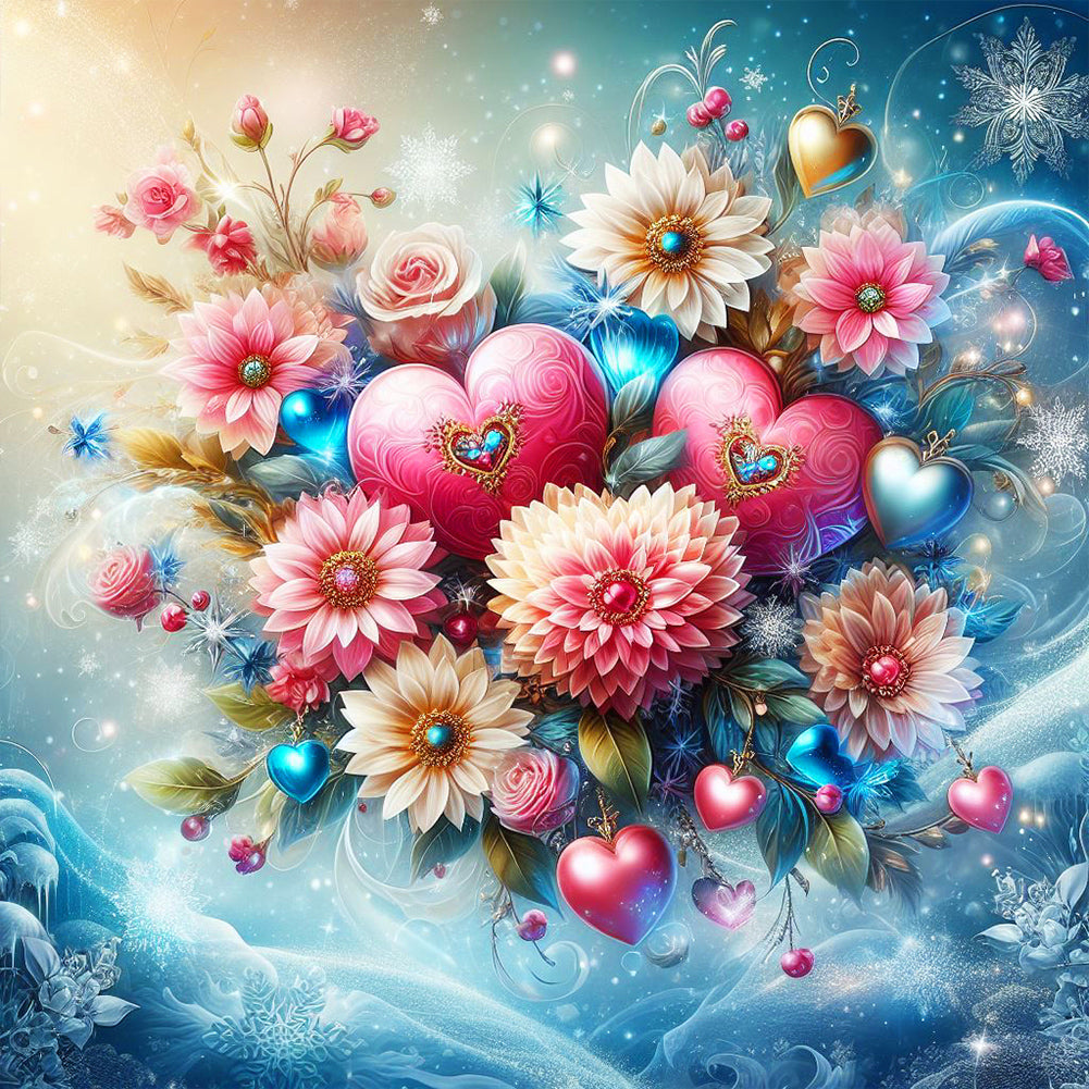 Bouquet - Full Round Drill Diamond Painting 30*30CM