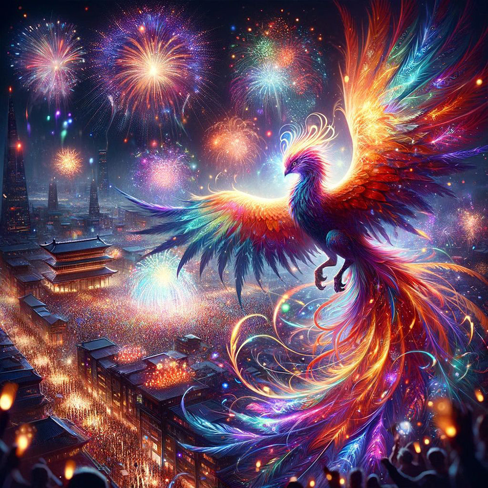 Phoenix And Prosperity - Full Round Drill Diamond Painting 40*40CM