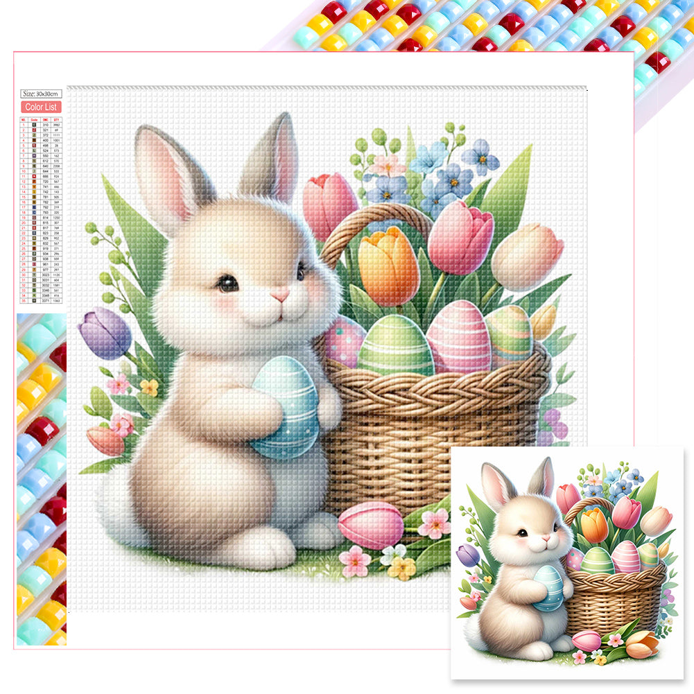 Easter Bunny - Full Square Drill Diamond Painting 30*30CM