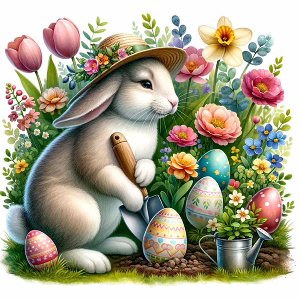 Easter Bunny - Full Square Drill Diamond Painting 30*30CM