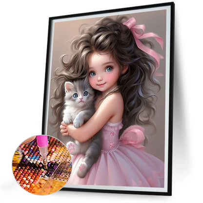 Sweet Girl - Full Round Drill Diamond Painting 30*40CM