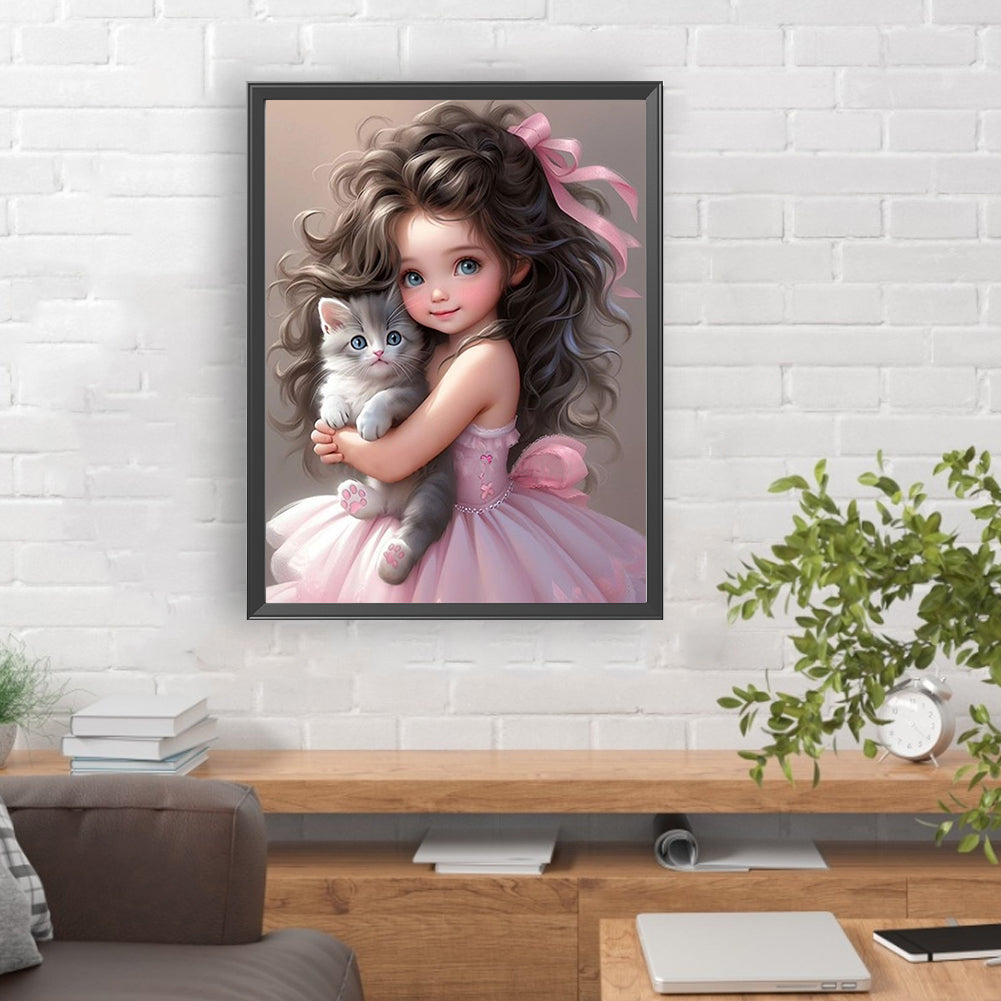 Sweet Girl - Full Round Drill Diamond Painting 30*40CM