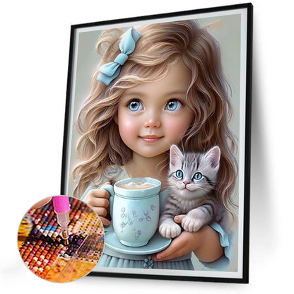 Sweet Girl - Full Round Drill Diamond Painting 30*40CM