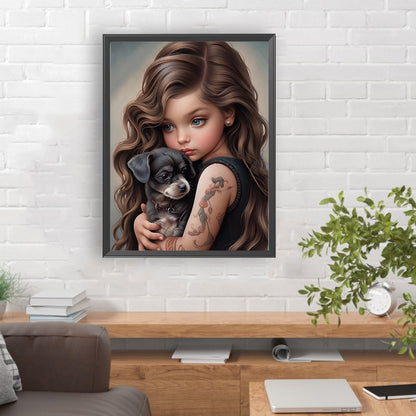 Sweet Girl - Full Round Drill Diamond Painting 30*40CM