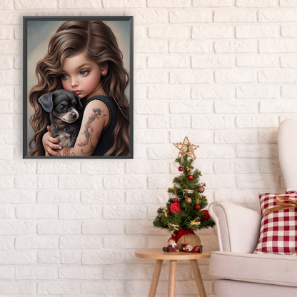 Sweet Girl - Full Round Drill Diamond Painting 30*40CM