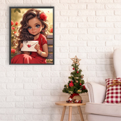 Sweet Girl - Full Round Drill Diamond Painting 30*40CM