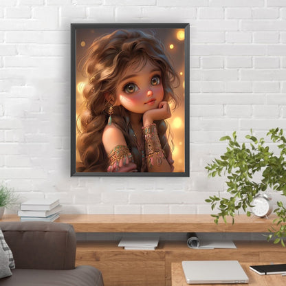 Sweet Girl - Full Round Drill Diamond Painting 30*40CM