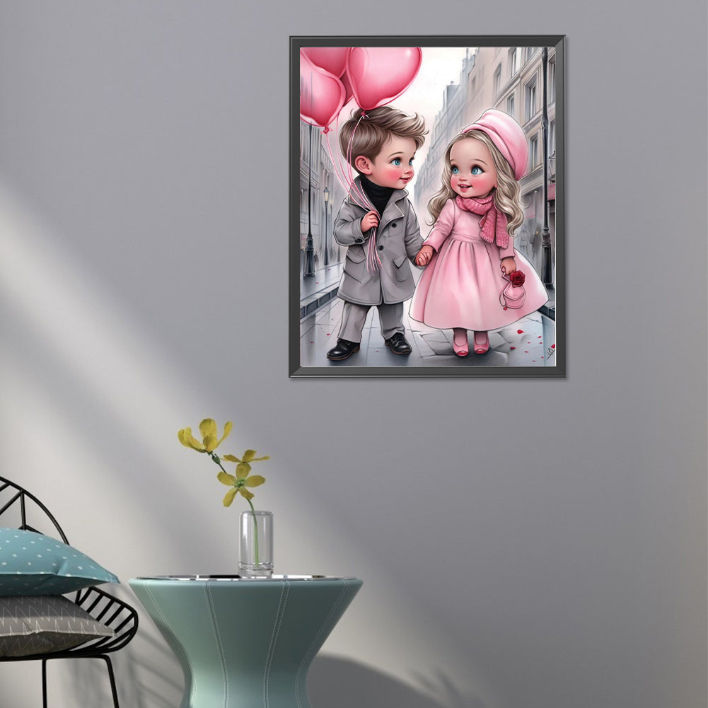 Sweet Couple - Full Round Drill Diamond Painting 40*50CM