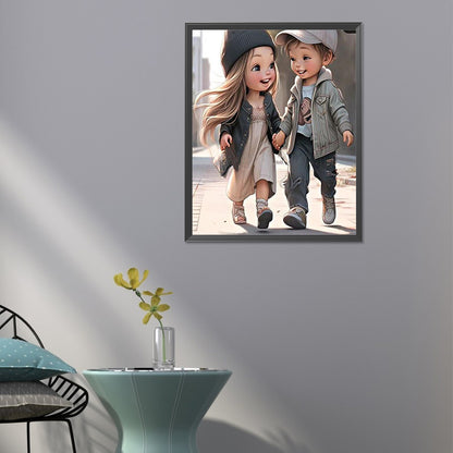 Sweet Couple - Full Round Drill Diamond Painting 40*50CM