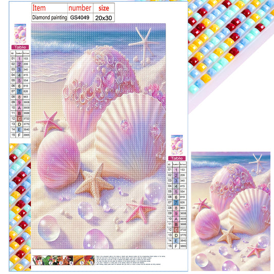 Beach Shells - Full Square Drill Diamond Painting 20*30CM