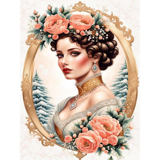 Noble Lady - Full Round Drill Diamond Painting 30*40CM