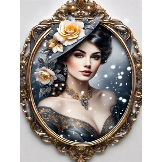 Noble Lady - Full Round Drill Diamond Painting 30*40CM