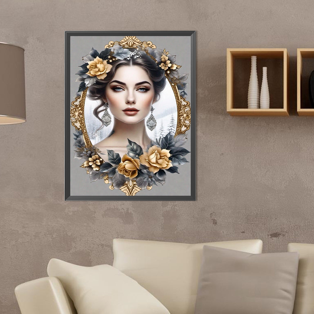 Noble Lady - Full Round Drill Diamond Painting 30*40CM