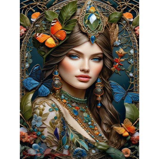 Noble Lady - Full Round Drill Diamond Painting 30*40CM