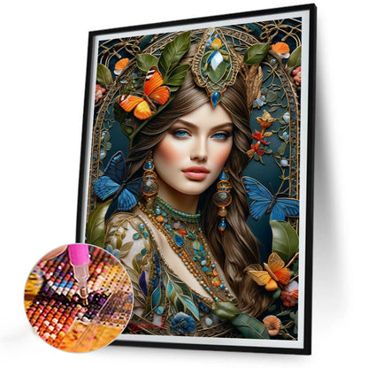 Noble Lady - Full Round Drill Diamond Painting 30*40CM