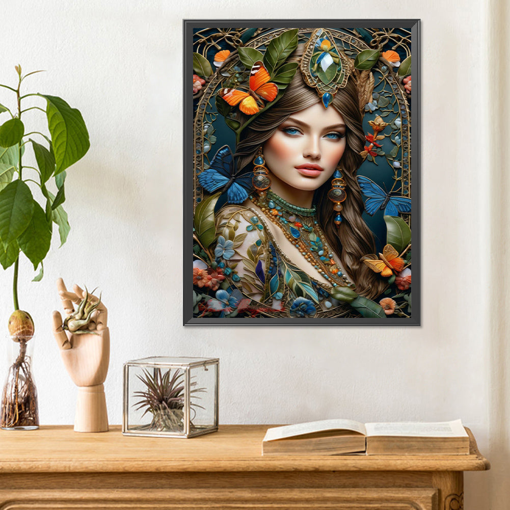 Noble Lady - Full Round Drill Diamond Painting 30*40CM