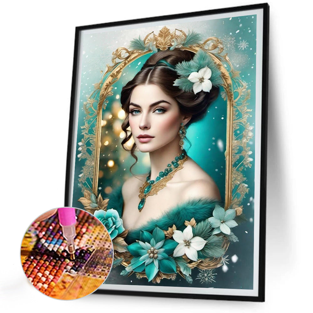 Noble Lady - Full Round Drill Diamond Painting 30*40CM