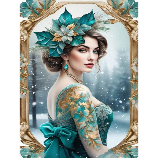 Noble Lady - Full Round Drill Diamond Painting 30*40CM