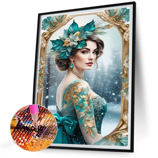 Noble Lady - Full Round Drill Diamond Painting 30*40CM