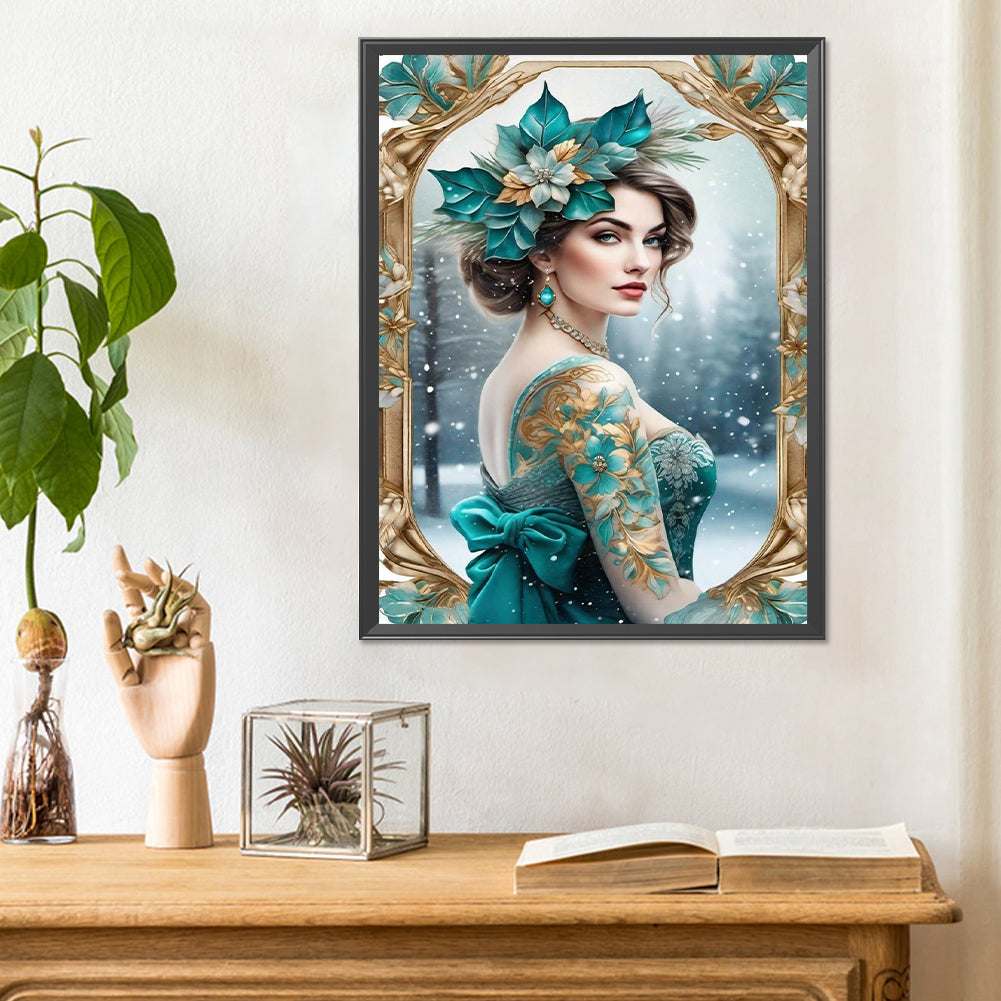 Noble Lady - Full Round Drill Diamond Painting 30*40CM