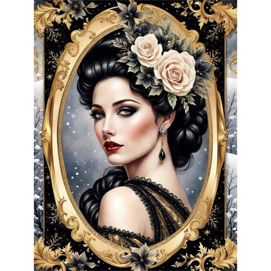 Noble Lady - Full Round Drill Diamond Painting 30*40CM