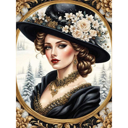 Noble Lady - Full Round Drill Diamond Painting 30*40CM
