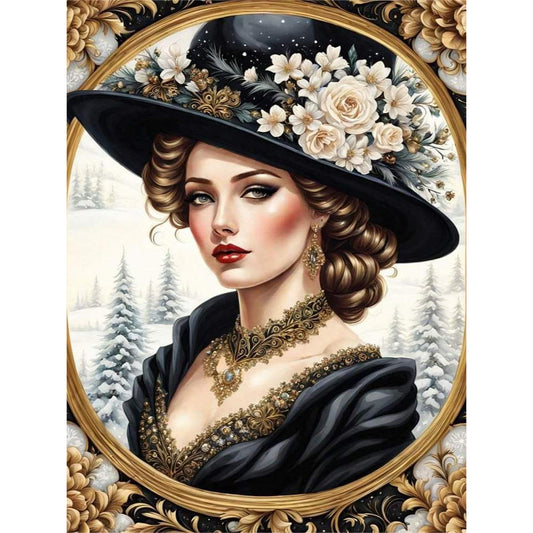 Noble Lady - Full Round Drill Diamond Painting 30*40CM