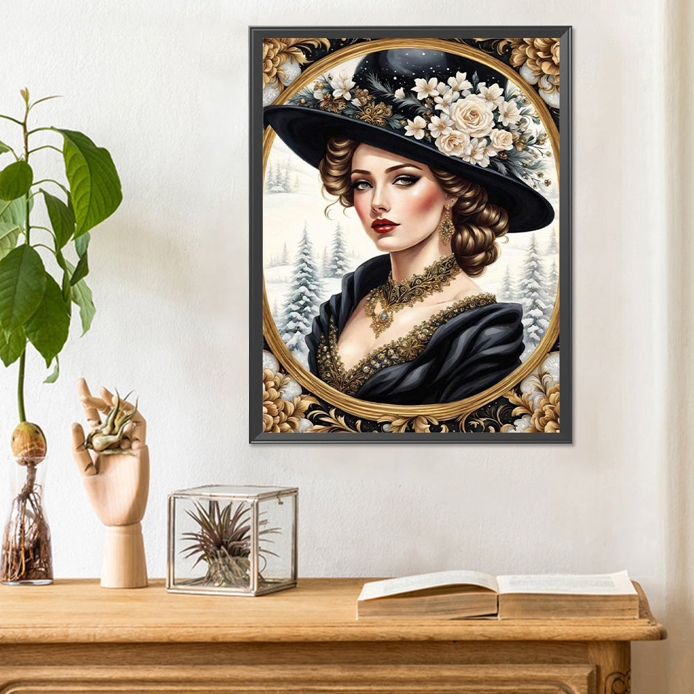 Noble Lady - Full Round Drill Diamond Painting 30*40CM