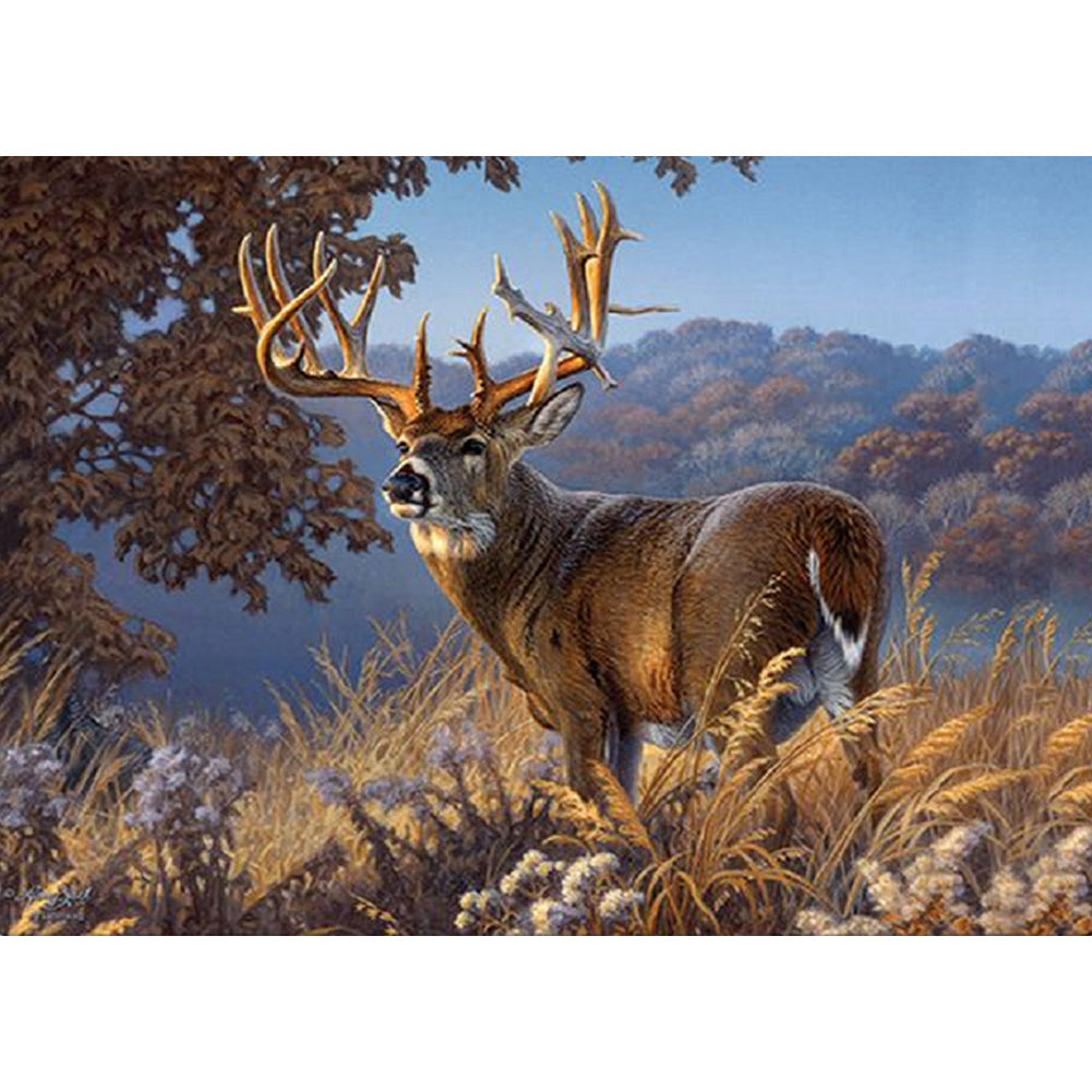 Reindeer - Full Square Drill Diamond Painting 70*50CM