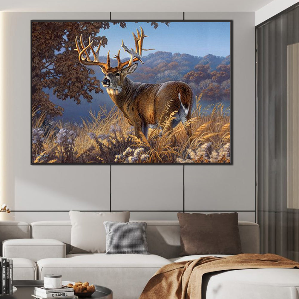 Reindeer - Full Square Drill Diamond Painting 70*50CM