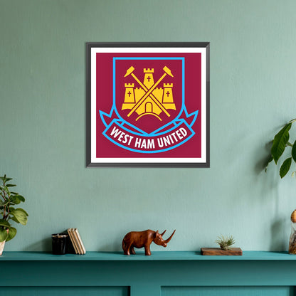 West Ham United Logo - Full Round Drill Diamond Painting 30*30CM