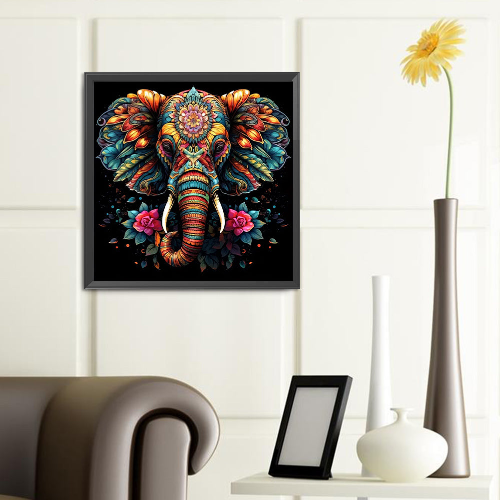 Color Elephant - Full Round Drill Diamond Painting 40*40CM