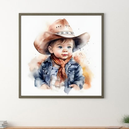 Western Cowboy Doll - Full Round Drill Diamond Painting 30*30CM