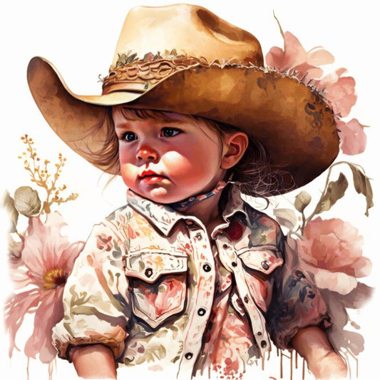 Western Cowboy Doll - Full Round Drill Diamond Painting 30*30CM