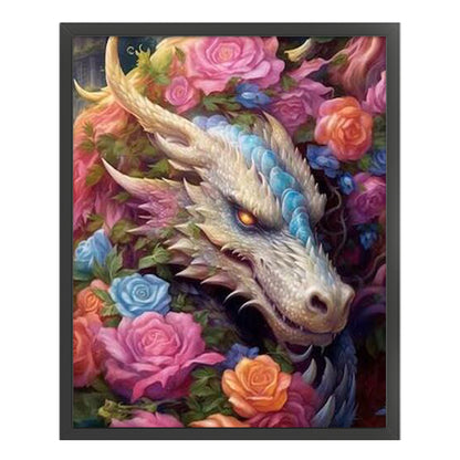 Flower Dragon - 11CT Stamped Cross Stitch 50*60CM