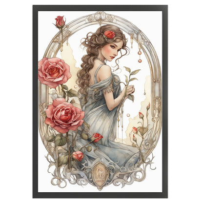 Rose Girl - 11CT Stamped Cross Stitch 40*60CM