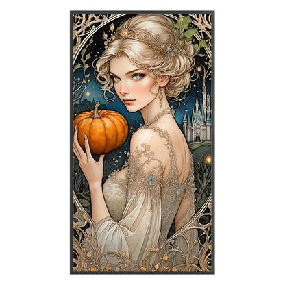 Pumpkin Girl - 11CT Stamped Cross Stitch 40*75CM