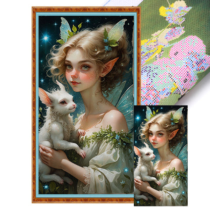 Elf Girl - 11CT Stamped Cross Stitch 40*75CM