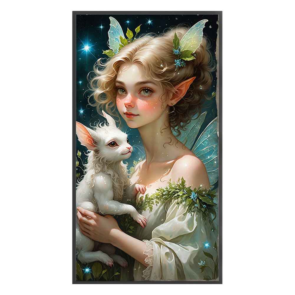 Elf Girl - 11CT Stamped Cross Stitch 40*75CM