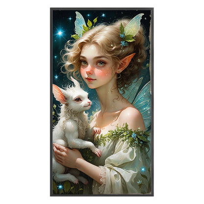 Elf Girl - 11CT Stamped Cross Stitch 40*75CM