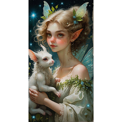 Elf Girl - 11CT Stamped Cross Stitch 40*75CM