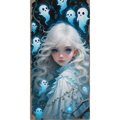 Ghost Girl - 11CT Stamped Cross Stitch 40*80CM